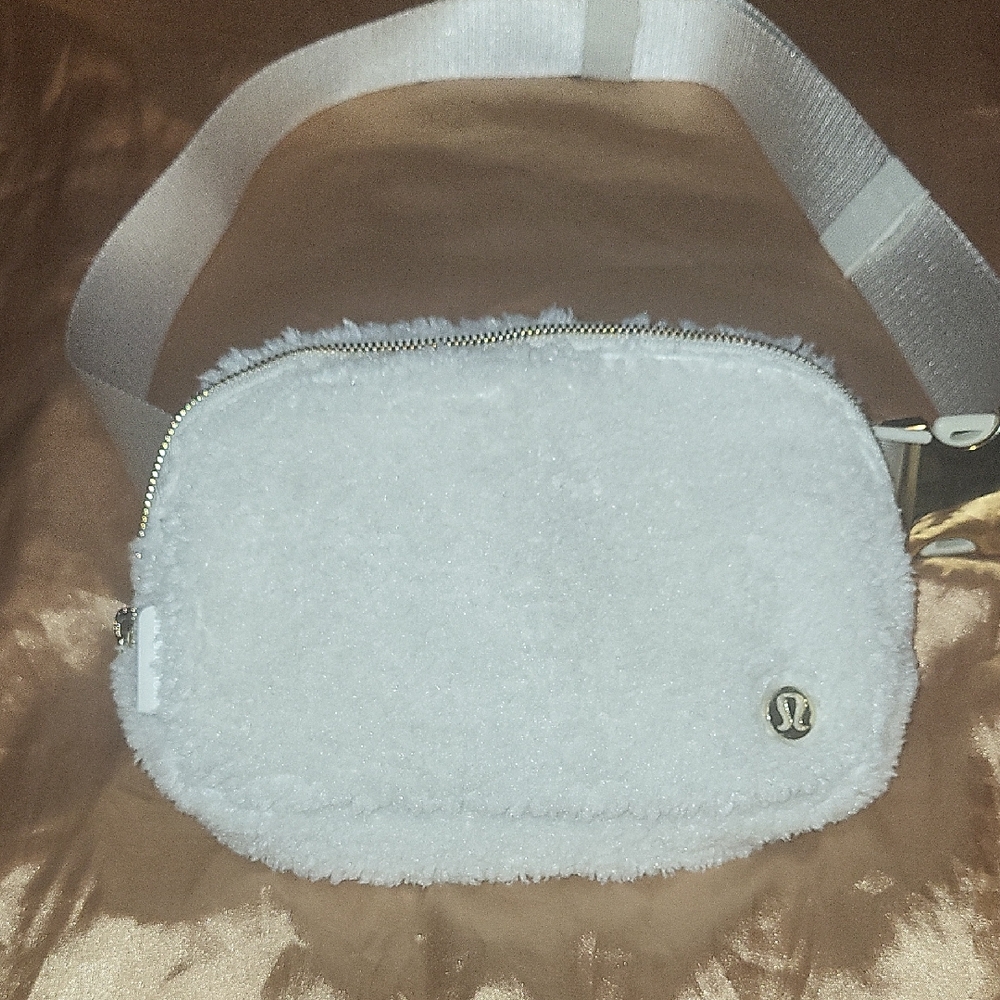 lululemon athletica Cream Fleece Crossbody Bag